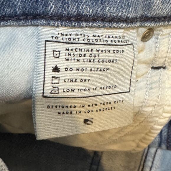 AYR Jeans The Pop 28 Blue Light Wash High Rise Straight Stretch Denim USA Made - Picture 8 of 10